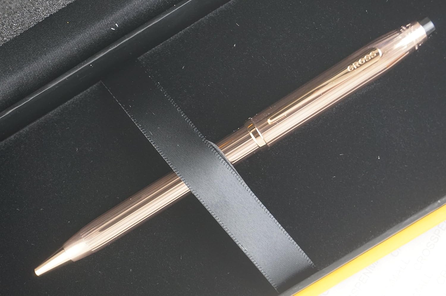 Cross Century II 14KT Rose Gold Rolled/Filled with a subtle incised line pattern and 14KT Rose appointments Ballpoint pen