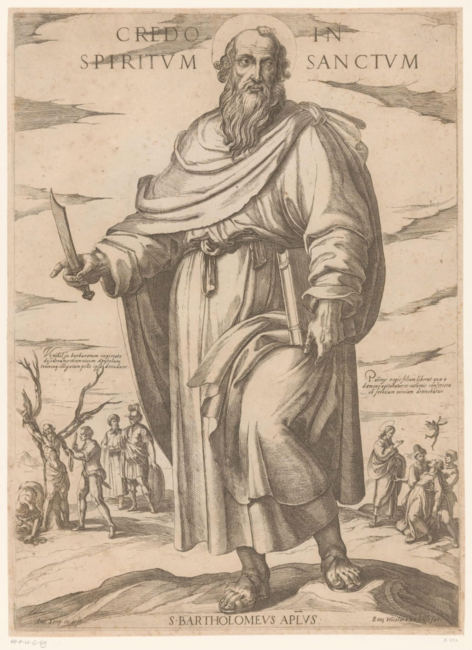 ARTXLXXBN Famous Prints Artwork Pictures Poster Painting Art Saint Bartholomew by Antonio Tempesta Artwork Landscape Pictures for Home Decor 60x90cm
