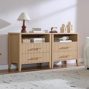 Bedroom Furniture That'll Make Your Space Feel Like a Hotel (From Amazon) Fluted Nightstand Set of 2 with Storage