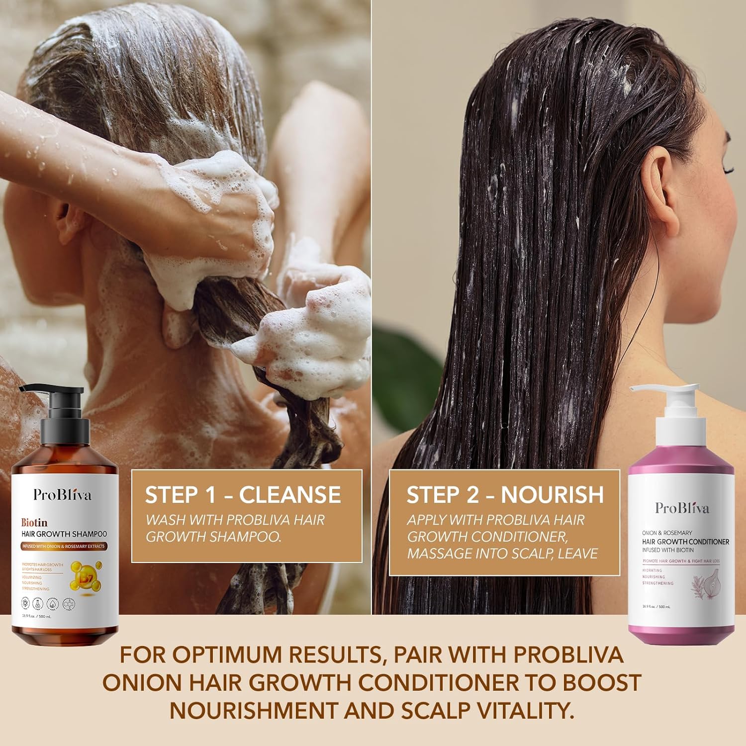 Biotin Hair Growth Shampoo for Thinning Hair in Adults 30+ – Strengthening Formula with Biotin & Rosemary – Reduces Shedding, Supports Fuller, Stronger Hair – Sulfate-Free, 16.9 fl oz - Image 8