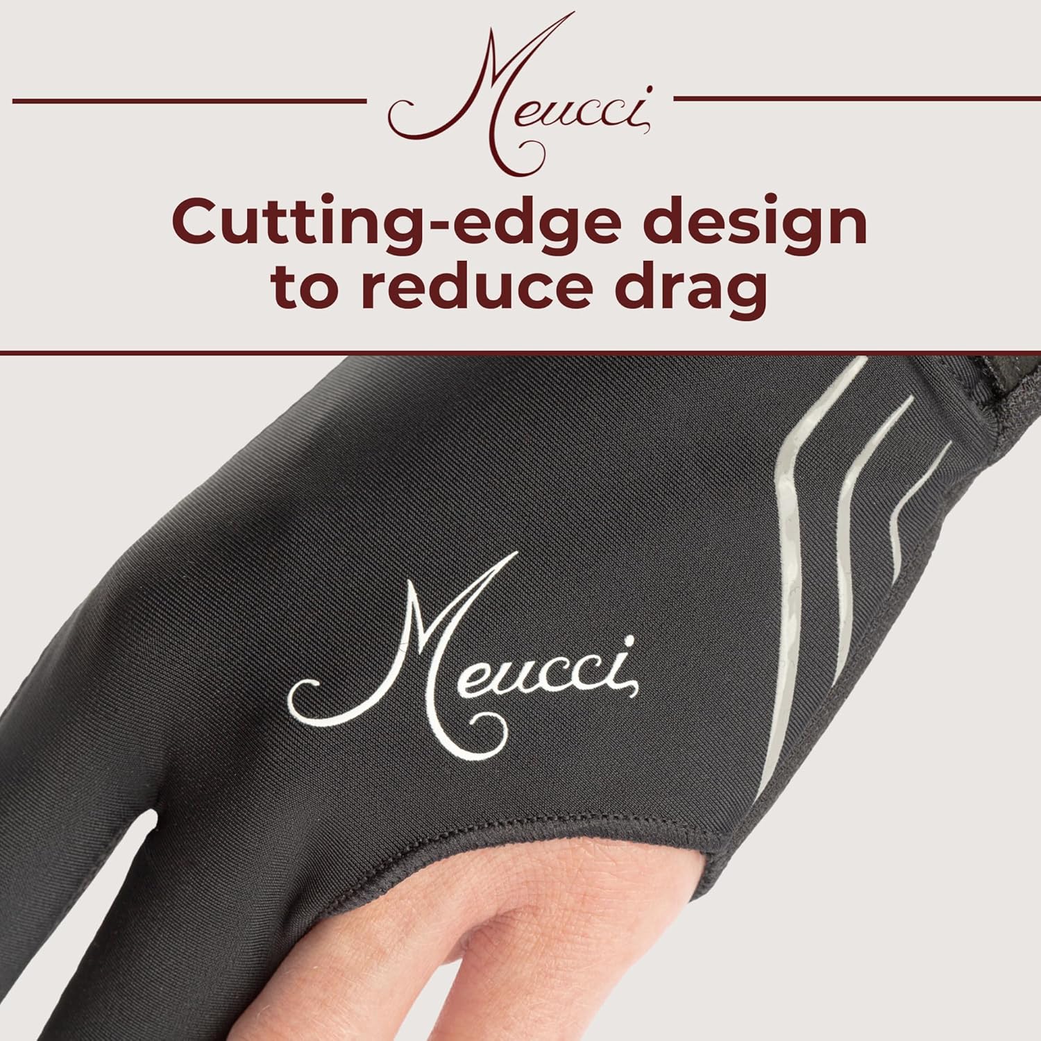 Meucci Elite Stroke Billiards Glove - Pool Glove with Anti-Slip Padding for Secure Grip and Smooth Stroke