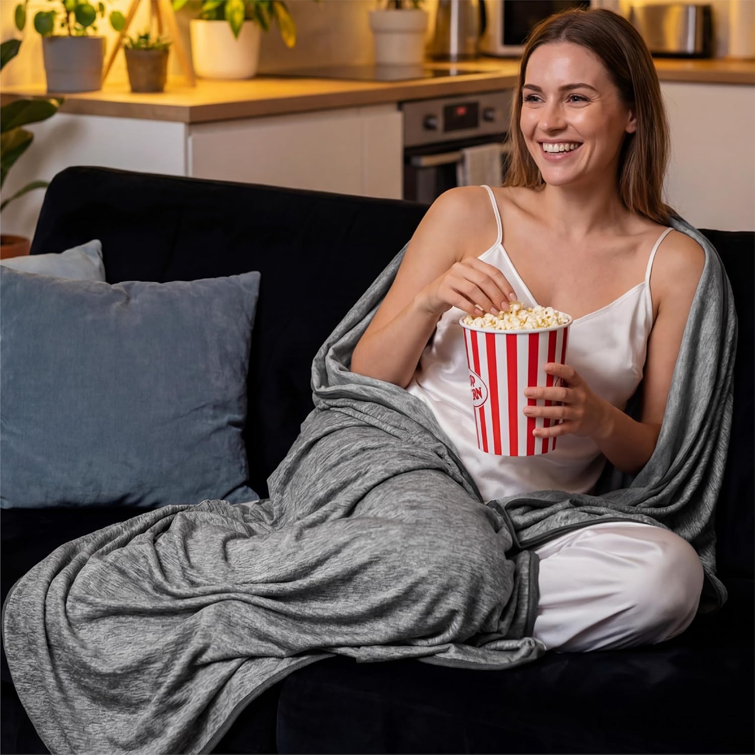 Bedsure Cooling Blanket for Hot Sleepers, Summer Cold Blankets for Sleeping, Cool Thin Ice Throws for Adults Teens, Lightweight Breathable Bed Cooling Throw with Rayon Derived from Bamboo, 50x70