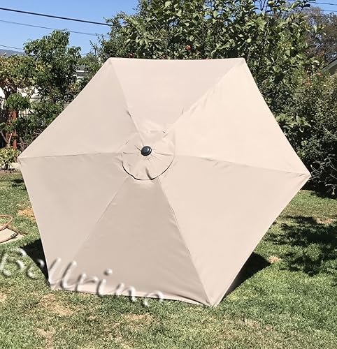 Miniatura 2 de BELLRINO DECOR Toldo de repuesto fuerte y grueso para paraguas de 9 pies y 6 varillas (solo toldo)