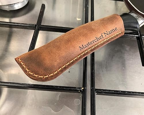 Miniatura 2 de Funda de cuero personalizada para mango de olla - Soporte de cuero para mango caliente - Agarradera de cuero 100% genuino - Soporte para olla