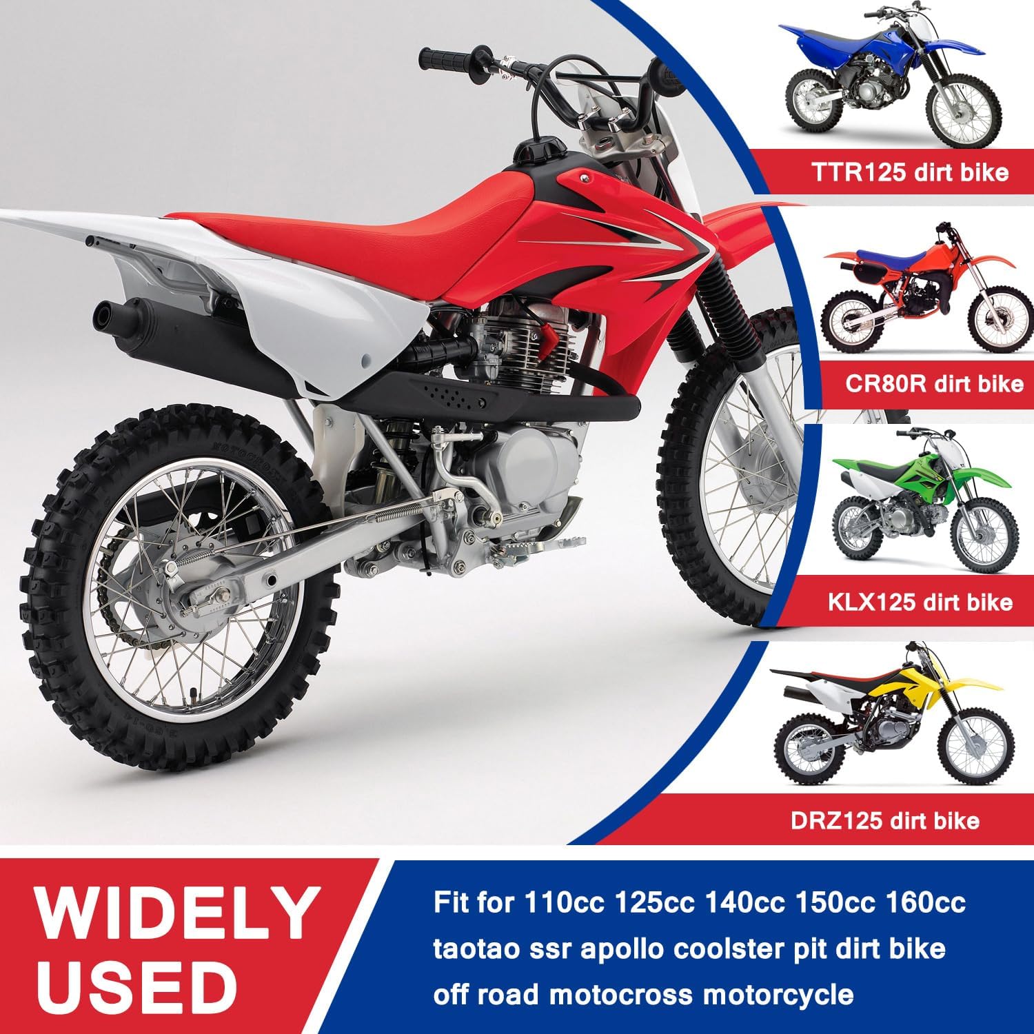 Dirt Bike Rear 90/100-14 3.00-14 Front 70/100-17 2.75-17 Tire and Inner Tube for KLX140 KX85 TTR125 RM80 RM85 TaoTao DB17 DB27 Apollo RFZX18 Coolster SR150 Pit Bike Off Road Motocross Motorcycle