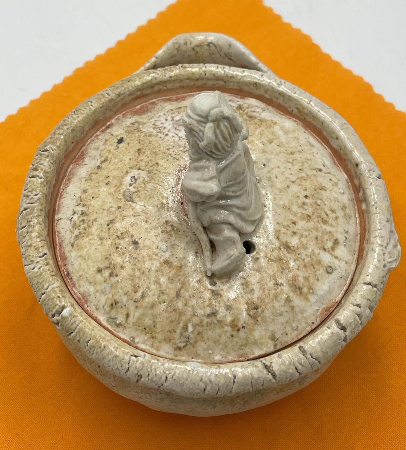 備前焼　白備前　難波誠治作　鐘馗様　宝瓶　NS21 備前焼 白備前 難波誠治作 鐘馗様 宝瓶 NS21