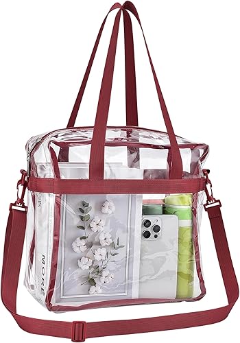 Vista 280 de Oraben Bolsa transparente transparente aprobada para estadios de 12 x 6 x 12 pulgadas, bolsa de estadio para trabajo, juegos deportivos, gimnasio