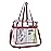 Oraben Clear Stadium Approved 12x6x12 Tote Bag with Removable Strap Lunch Bag for Work Sports Festival (Main Pocket Only, Rose red)
