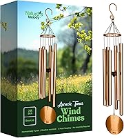 Vista 22 de Nature's Melody Aureole Tunes Wind Chimes – Campanilla de viento para exteriores con 6 tubos afinados a escala pentatónica de Do, aluminio 100%