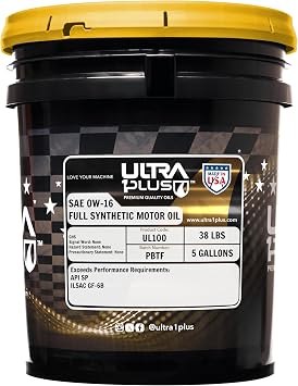 SAE 0W-16 Full Synthetic Motor Oil API SP ILSAC GF-6B 5 Gallon Pail