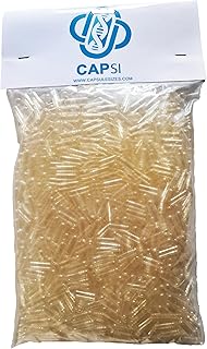 Empty Gelatin Capsules Size 00 – 1000 Count – Clear, High-Capacity (~750 mg) – Halal & Kosher Certified – Fits All size 00 Filling Machines