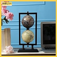 Vista 7 de Rely+ Juego de 2 soportes de metal resistentes de 4 pulgadas (no de plástico). Globos de escritorio giratorios para escritorio geográficos