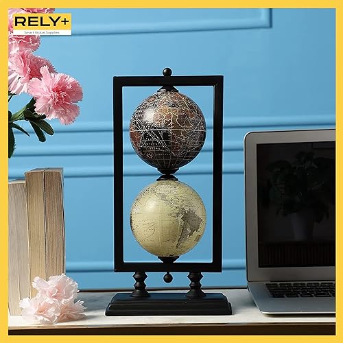 Miniatura 8 de Rely+ Juego de 2 soportes de metal resistentes de 4 pulgadas (no de plástico). Globos de escritorio giratorios para escritorio geográficos,