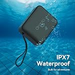 Oraolo Bluetooth Speaker, IPX7 Waterproof Portable Bluetooth Speaker with Stereo Sound, Bluetooth 5.4, Support AUX/TF Card, TWS Pairing,Small Wireless Speaker for Home, Shower, Outdoors, Travel Black