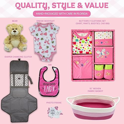 Miniatura 9 de Welcome Home - Precioso regalo para bebé, juego de regalo para recién nacido, juego de canastilla para bebé con nuevos artículos esenciales para