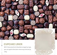 Vista 8 de Gadpiparty 50 envoltorios de trufas doradas: elegantes tazas de chocolate para bodas, despedidas de soltera, cumpleaños y recuerdos de fiesta