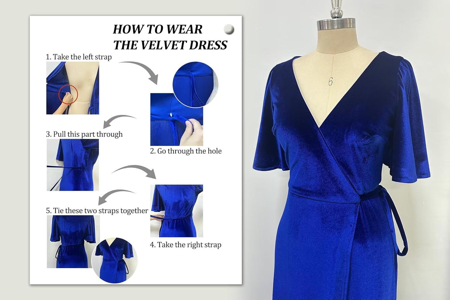 Velvet Bridesmaid Dresses for Women Long Sleeves Maxi Formal Wedding Party Dress - Image 7
