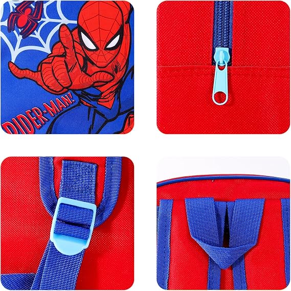 Spiderman Kids Backpack, Lightweight School & Travel Bag for Boys & Girls | Toddler Nursery Rucksack with Adjustable Shoulder Straps & Side Mesh Pockets | Premium Small Backpacks