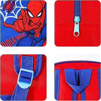 Spiderman Kids Backpack, Lightweight School & Travel Bag for Boys & Girls | Toddler Nursery Rucksack with Adjustable Shoulder Straps & Side Mesh Pockets | Premium Small Backpacks