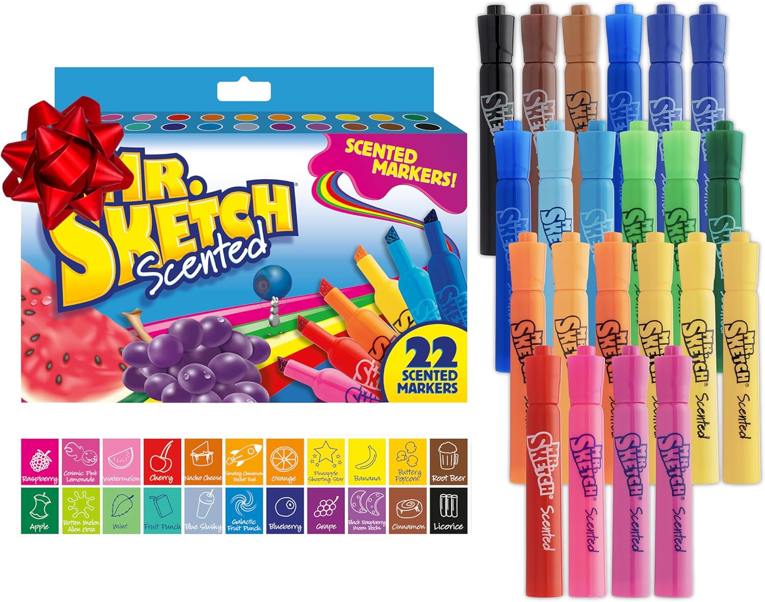 Mr. Sketch Scented Markers, Chisel Tip Marker, Assorted Colors, 22 Count Mr. Sketch Scented Markers, Chisel Tip Marker, Assorted Colors, 22 Count