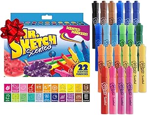 Mr. Sketch Scented Markers, Chisel Tip, Assorted Colors 22 Count - Fun for Kids, Spark Creativity, Holiday Gift, Stocking Stuffer