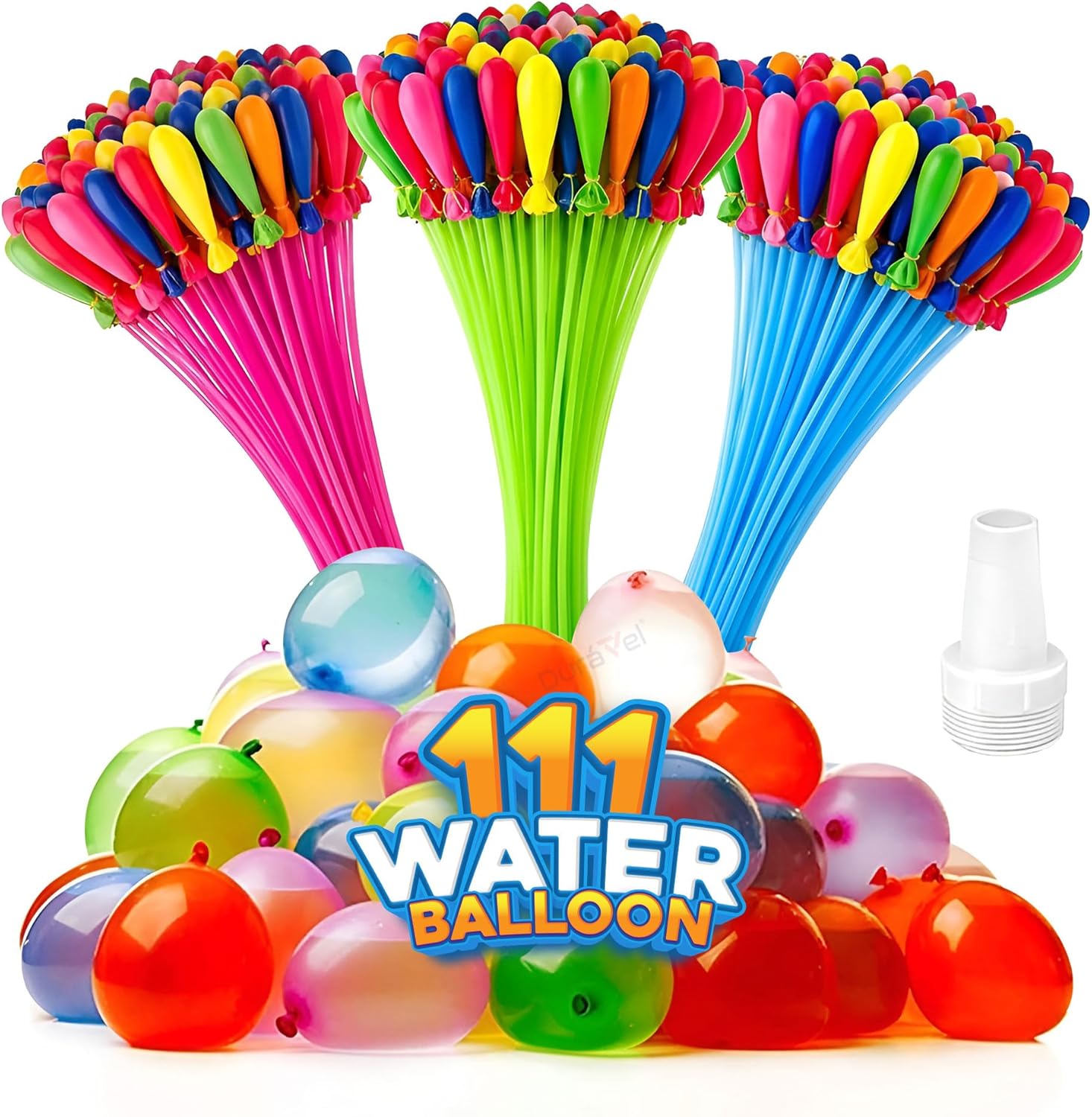 Colorful Water Balloons, Fast Filling Self-Sealing Easy to Fill for Outdoor Family Party and Summer Fun, 111 Pieces
