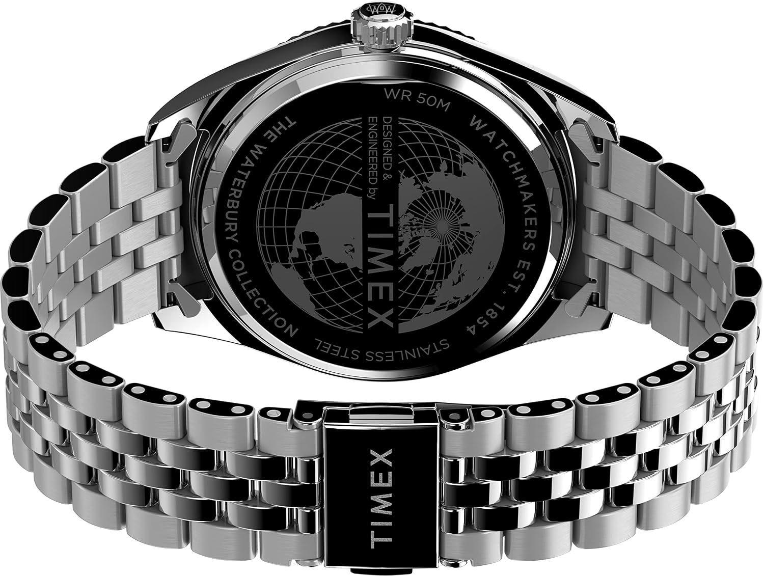 Timex Men's Waterbury 41mm Watch - Stainless Steel Bracelet Blue Dial Stainless Steel Case