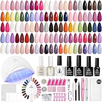 Vista 15 de Beetles - Juego de 67 esmaltes de uñas de gel con luz UV – 12 colores de gelatina ojo de gato rosa, kit de uñas con purpurina roja y azul