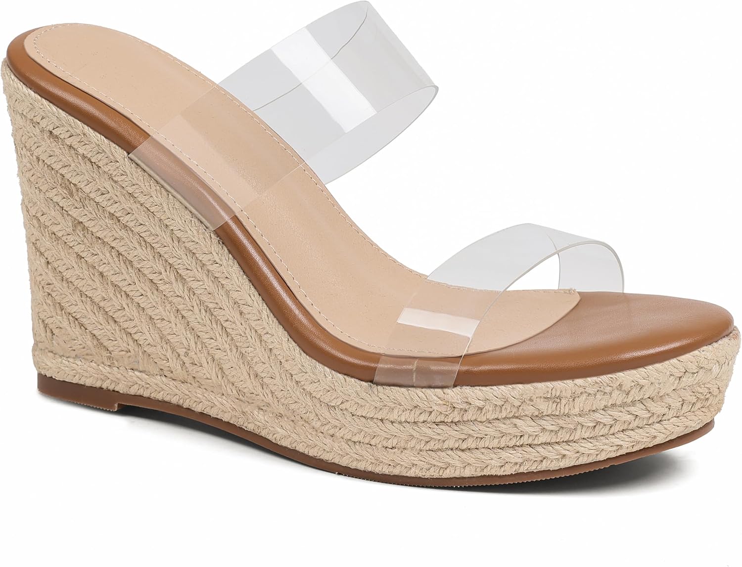 mikarka Women's Slip-On Espadrille Wedge Sandals | Comfortable Open Toe Platform Slides for Summer Beach, Vacation & Day-to-Night Resort Wear 2026