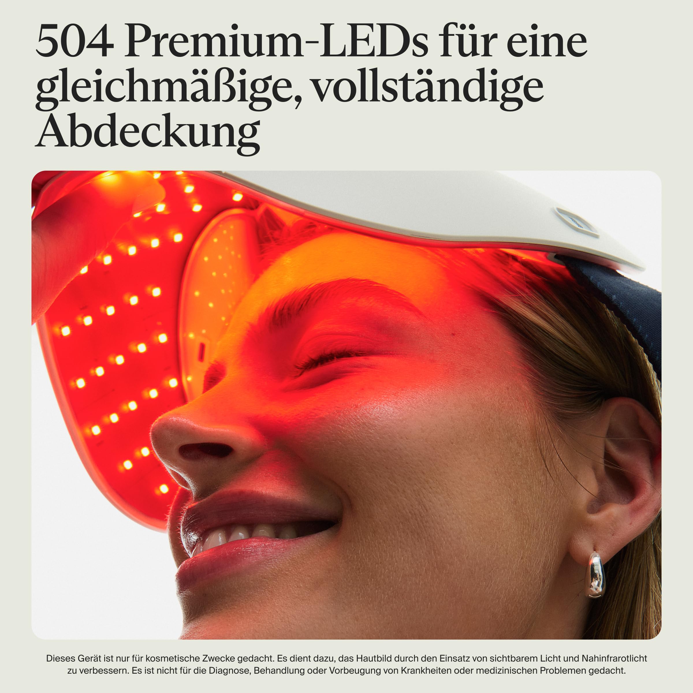 Therabody Mask GLO, maska LED do twarzy z czerwonym, niebieskim i podczerwonym światłem, masażem wibracyjnym, bezprzewodowym designem, regulowanymi paskami i ładowaniem USB-C