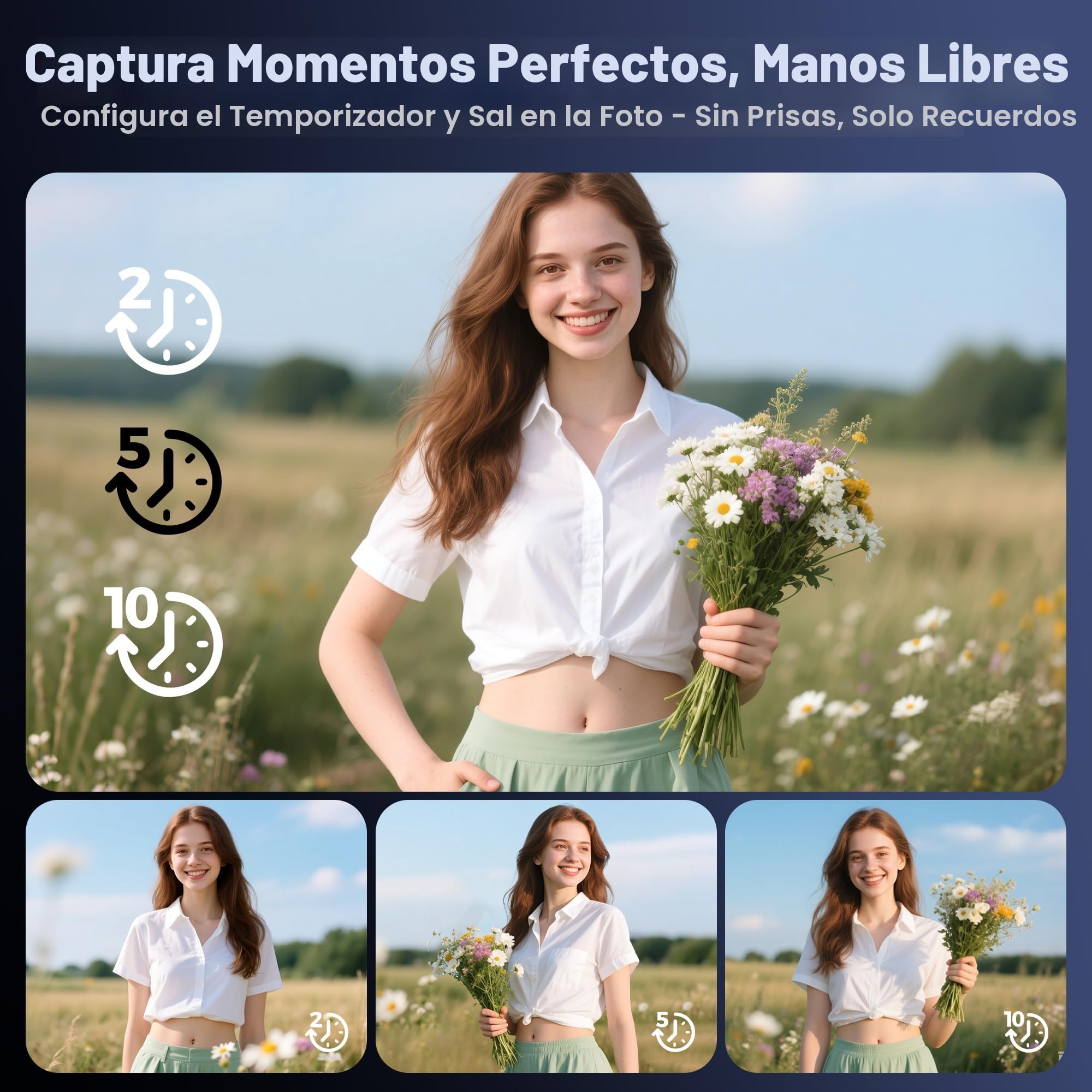 Camara de Fotos Digital 4K Profesional: Cámara Digital con Pantalla Abatible 180° - Camaras Compacta con 32GB Tarjeta - 16X Zoom Camara para Principiantes Niña Niños Chico - Negro YYZA9