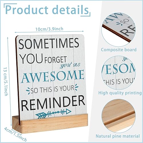 Miniatura 2 de Namalu Decoración de escritorio con citas inspiradoras, regalos para mujeres, Sometimes You Forget You Are Awesome Oficina Motivacional Decoración