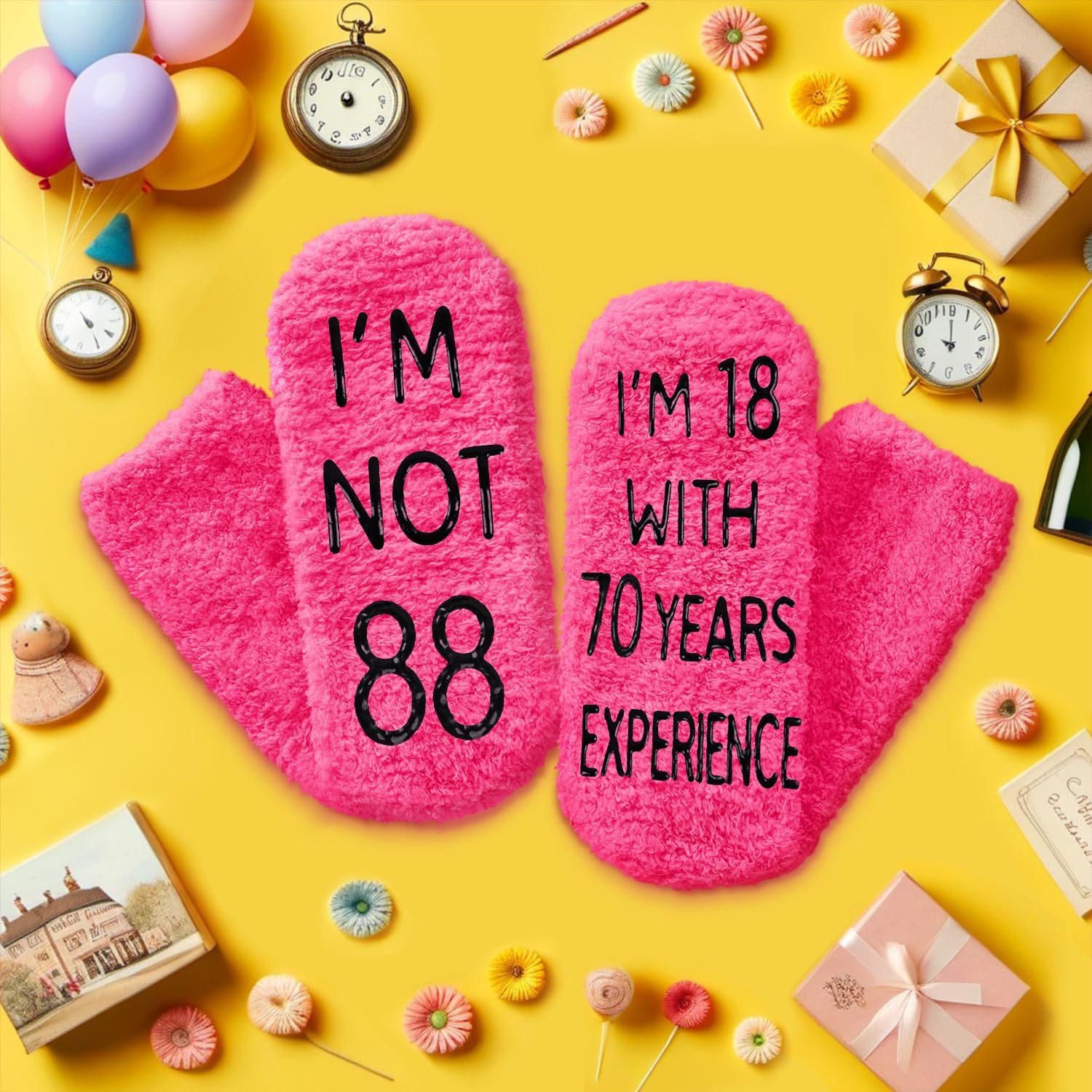 HAPPYPOP Birthday Gifts for Elderly Women - Birthday Socks for 86-89 Year Old Lady - Image 3