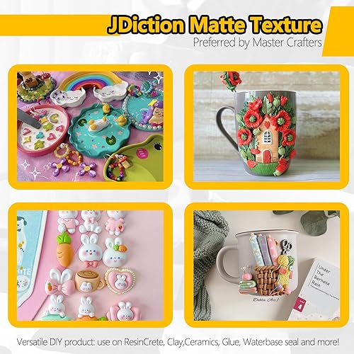 Miniatura 9 de Esmalte de arcilla seca al aire, barniz de arcilla de 6.0 fl oz para arcilla seca al airesellador de arcilla polimérica, resina creta, barniz para