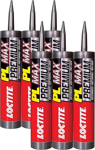 Vista 11 de Loctite PL Premium Max Adhesivo de construcción, cartucho de 9 onzas líquidas, paquete de 12 – Pegamento de construcción versátil para madera