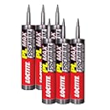Loctite PL Premium Max Construction Adhesive, 9 fl oz Cartridge, 6 Pack - Versatile Construction Glue for Wood, Concrete, Stone & More