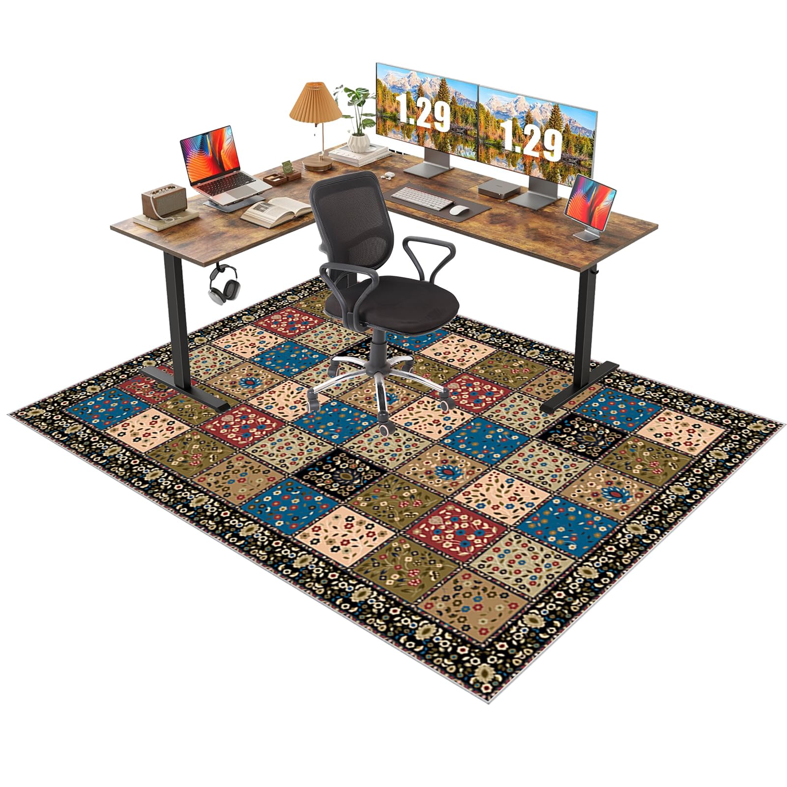 Office Chair Mat for Carpet Floor 200 x 270 cm Carpet Protector Chair Mat for Home and Office, Non Slip Desk Chair Mat, Gaming Rug, Hard Floor Protector Mat for Rolling Chair, Anti-Scratch Anti-Slip