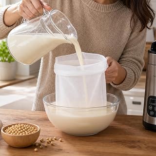 Reusable 200 Mesh Fine Strainer Bag, 3PCS Food Grade Drawstring Nylon Filter Bags for Nut Milk, Cold Brew Coffee, Juice, Yogurt and Cheese Making, Extra Fine Micron Mesh for Powder Straining