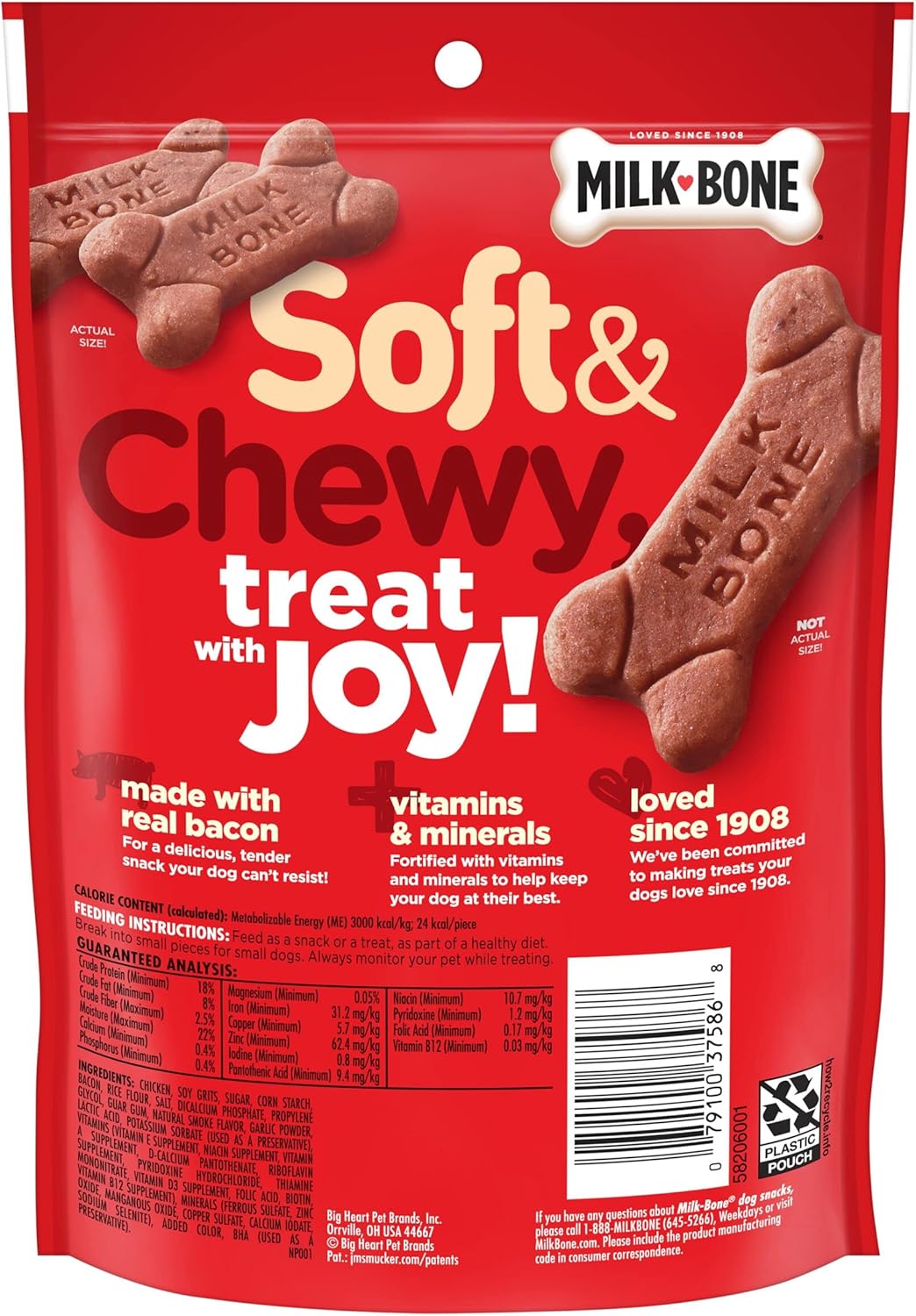 Buy MilkBone Soft & Chewy Dog Treats Made with Real Bacon, 5.6 Ounce
