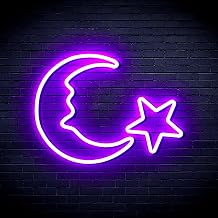 ADVPRO Moon and Star Flex Silicone LED Neon Sign - Purple - st16s33-fnu0009-p