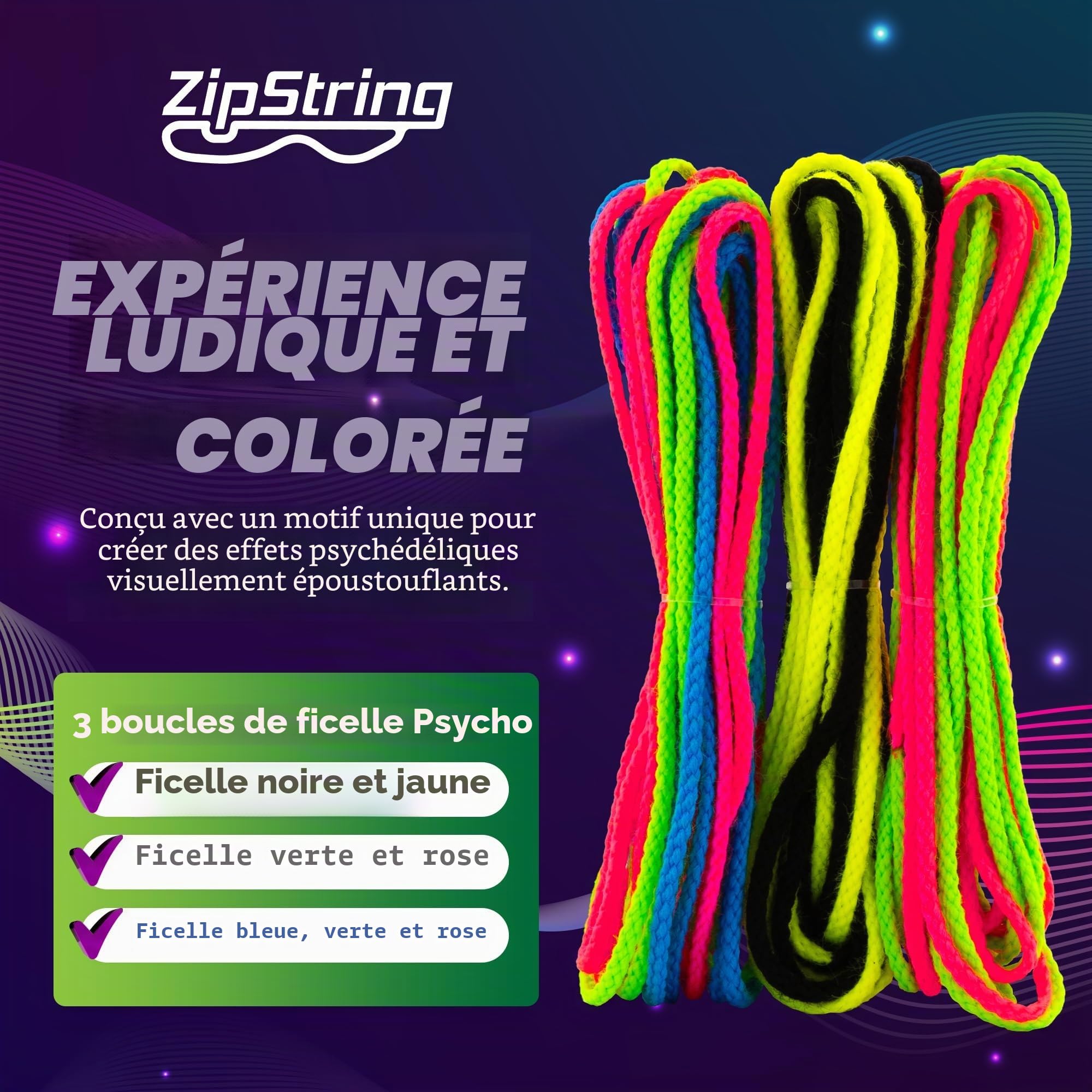 ZipString Luma Lot de Cordes de Rechange pour Lance-Corde, pour Enfants et Adultes, pour réservoir de Requins