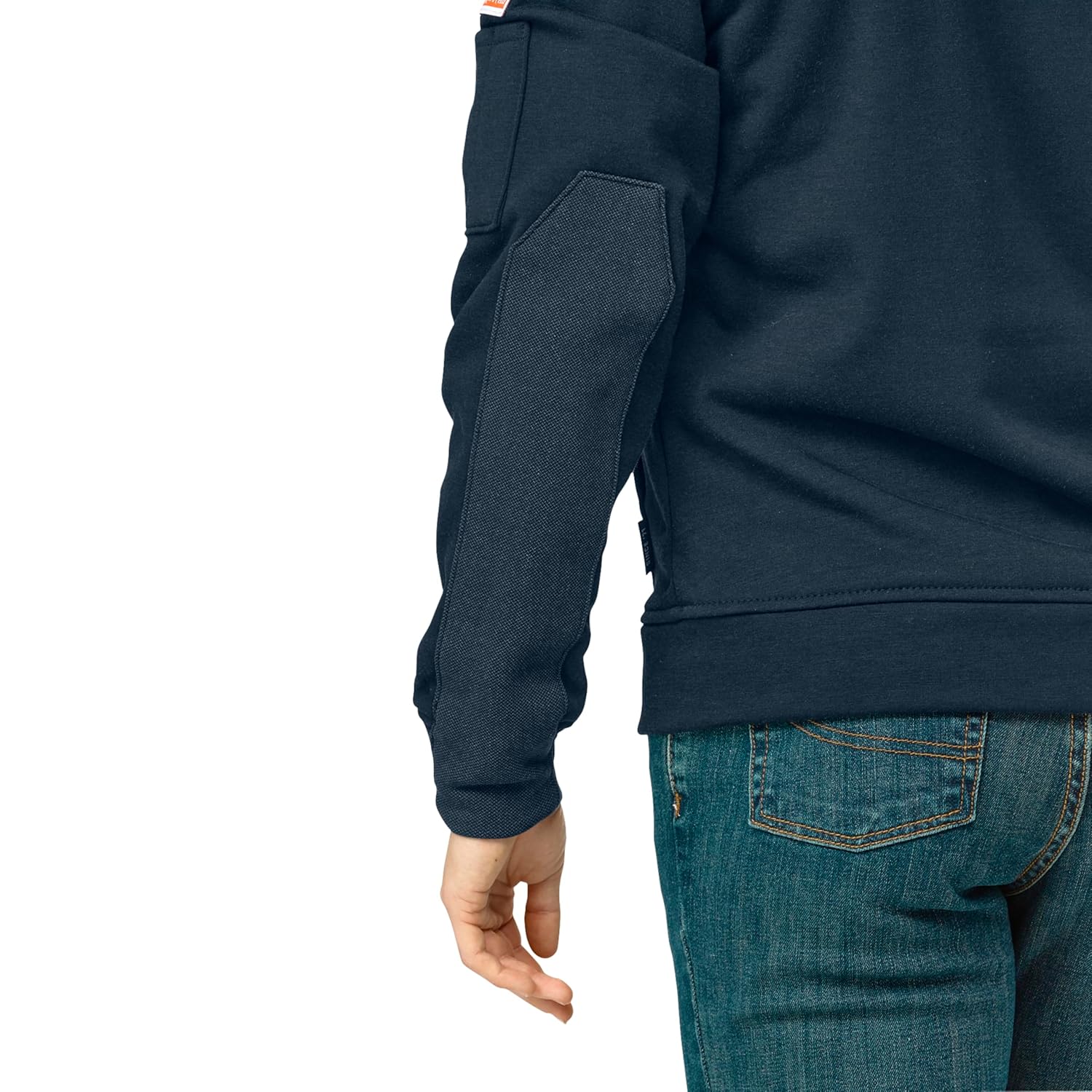 Bulwark FR Women’s Flame Resistant Full Zip Hoodie with Face Mask, Navy, Medium