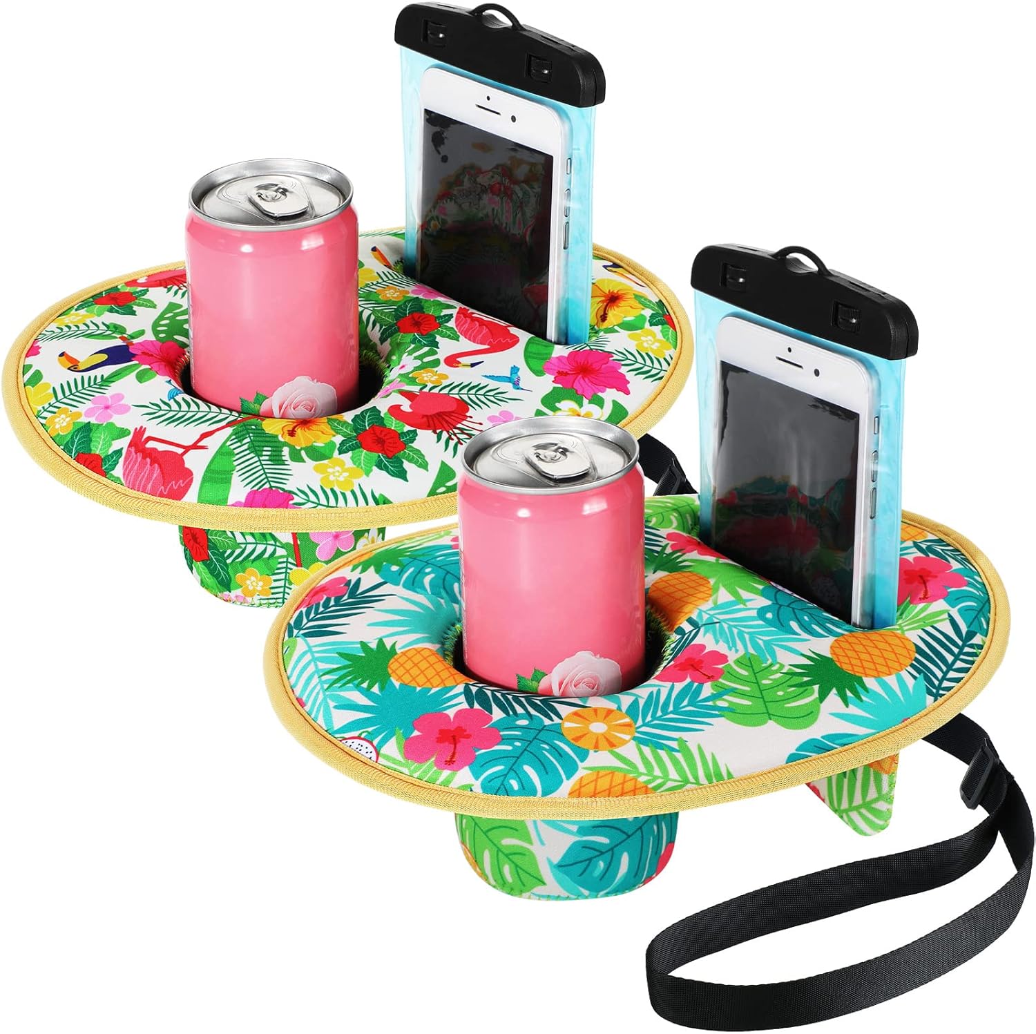 Gerrii 2 Pcs Neoprene Floating Drink Holder for Cell Phone
