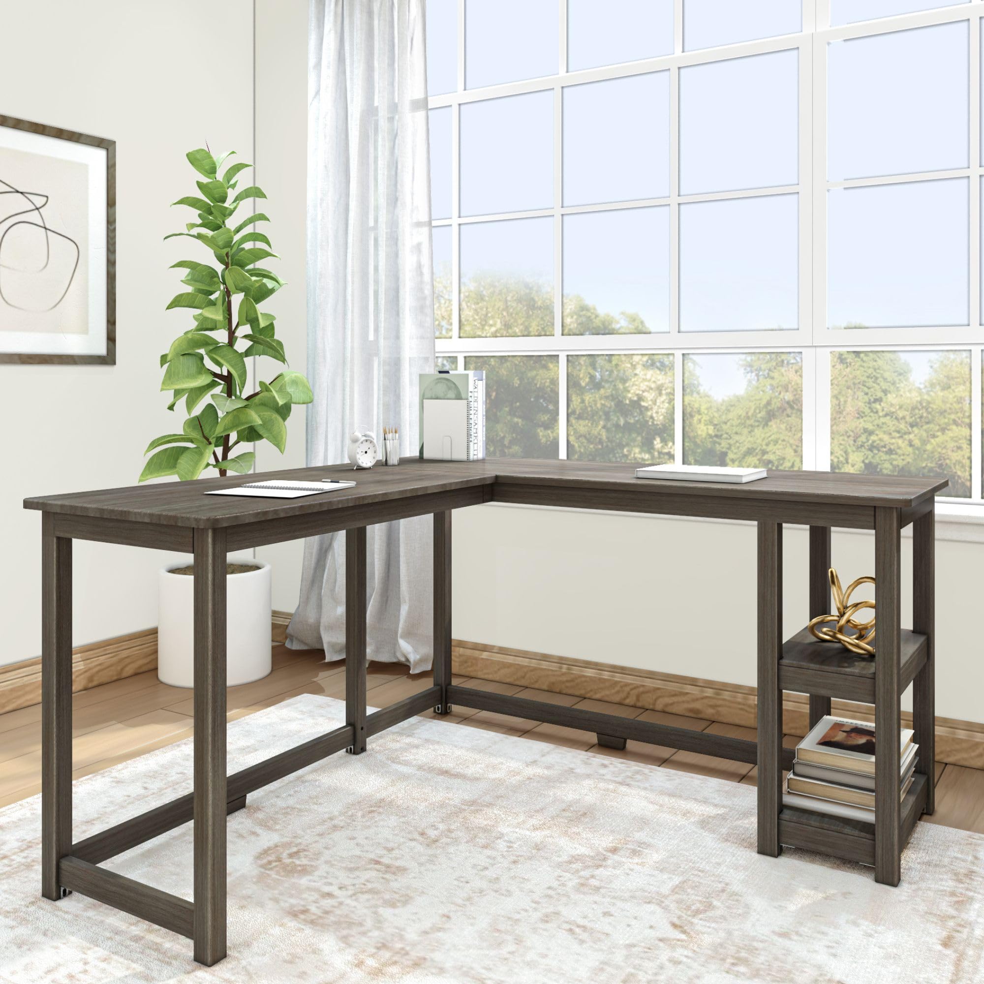 Amazon.com: Max & Lily L Shaped Desk, Corner Desk for Home Office