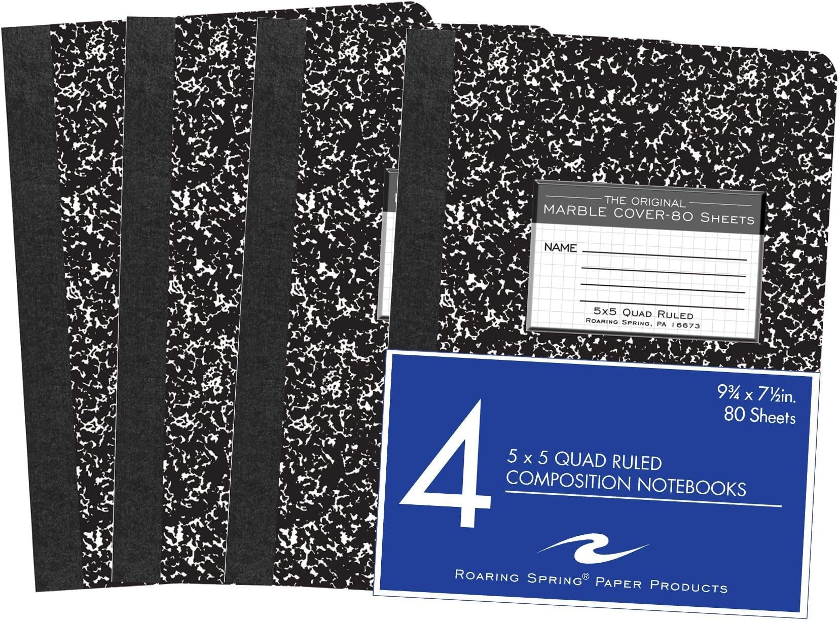 VEEBOOST Composition Notebooks, Quad Ruled, Graph Paper