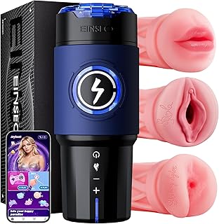 EINSEO Male Masturbator Sex Toys for Men with 3 Replaceable Signature Sleeves, AI &
