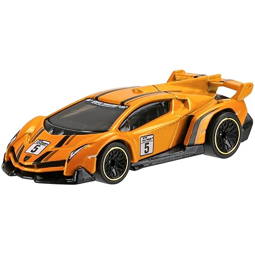 Hot Wheels Retro Entertainment Gran Turismo Lamborghini Veneno Die-Cast Vehicle 4/5 Scale, Orange