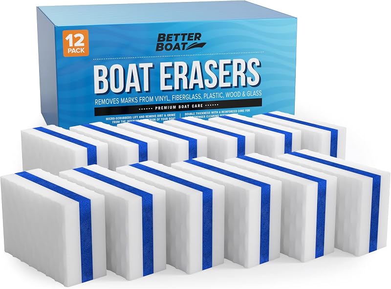 Borradores para barcos de Better Boat, esponja limpiadora para marcas de desgaste y suciedad | Accesorios y regalos marinos, seguros en el casco de cubierta de gelcoat de vinilo de fibra de vidrio