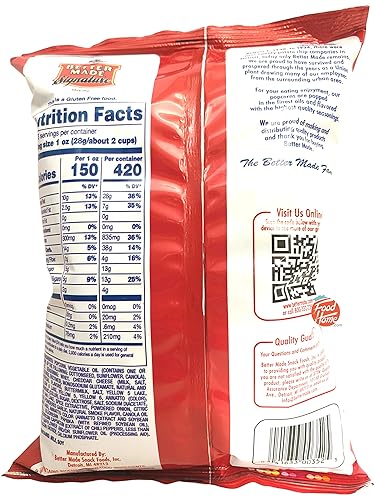 Miniatura 2 de Better Made Palomitas de maíz con sabor a queso rojo vivo Signature bolsa de 2.75 onzas (1)