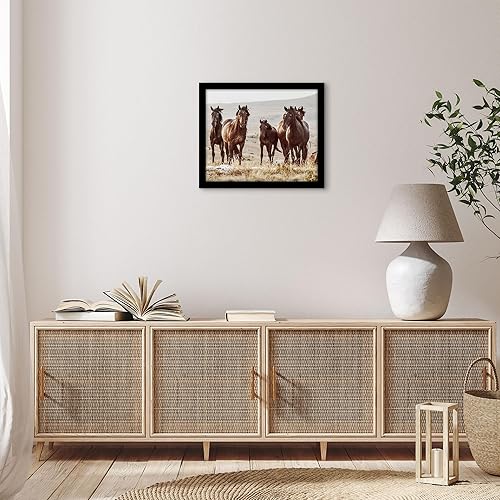 Vista 479 de Americanflat - Marco para póster de 71 x 74 cm con plexiglás pulido, portarretratos negro de madera industrializada, Epic Collection, marco ancho